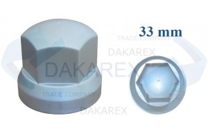 OSŁONA śruby koła szara niska 33mm