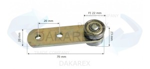[DR14] - ROLKA  na łożyskach FI 22mm