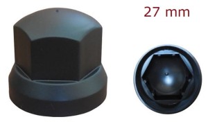 OSŁONA śruby koła czarna 27mm 