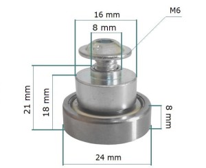 [DR207] ROLKA dachu naczepy FI24