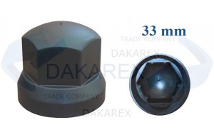 OSŁONA śruby koła czarna niska 33mm