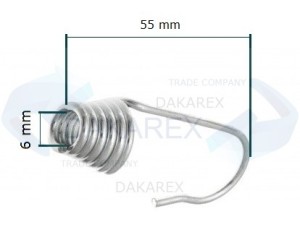 SPRĘŻYNA hak LINKI EKSPANDORA 6mm (10 szt)