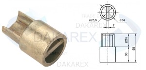Adapter rury naciągu plandeki 34 mm